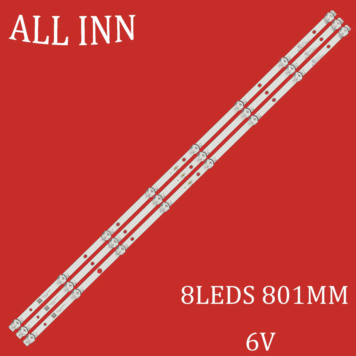 barre lumineuse led 801mm blanc rouge industrielle 6v connecteurs eléctriques