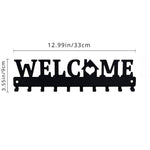 porte cle mural noir fer lettres sweet crochet organisation entree maison moderne
