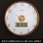 horloge murale moderne or marron asiatique décoratif salle mangerDecoration horloge digitale aiguille
