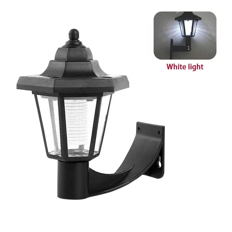 lampe murale solaire transparente classique extérieure led noire étanche jardin