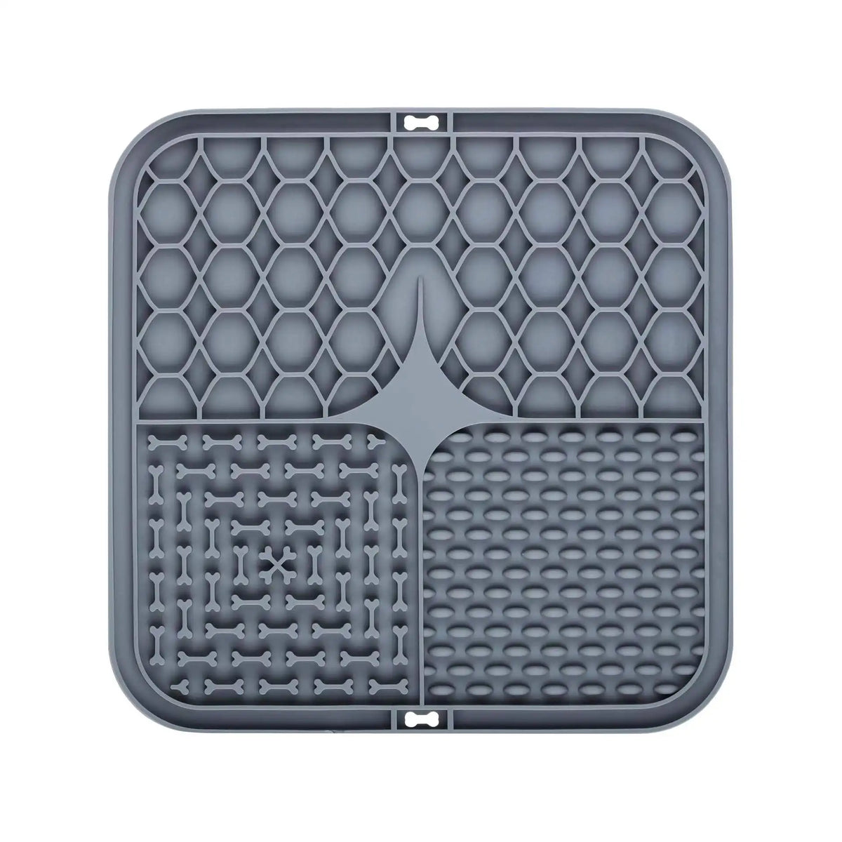 tapis léchage animal silicone antidérapant trous réguliers surface rugueuse moderne vert bleu