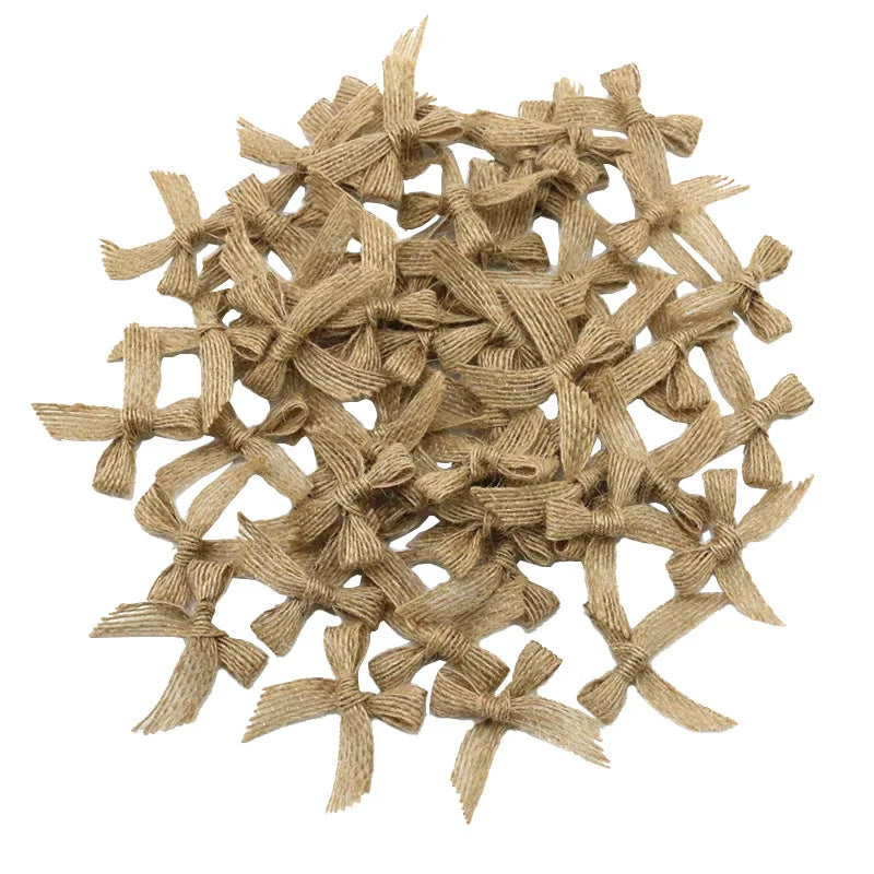 nœuds décoratifs rustiques couleur naturelle fibreux aspect artisanal 40mm 40mm décoration maison