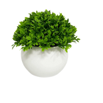 plantes artificielles vertes feuilles fines pot blanc extérieur moderne décoration anniversaire ornement accroché