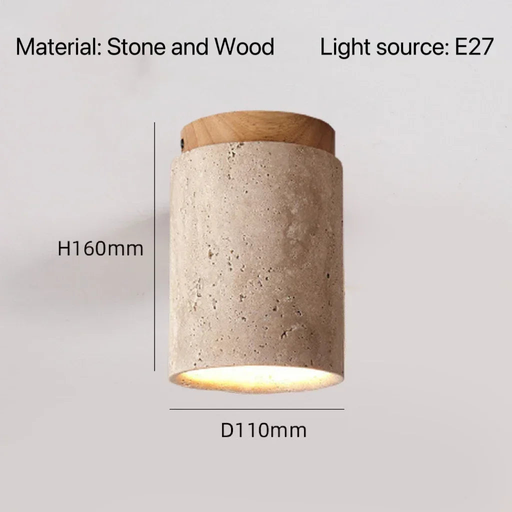 lampe moderne ampoule led texture granulée couleur beige brun foncé minimaliste