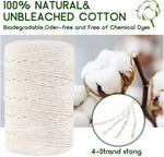 corde macramé coton blanc naturel tissage doux traditionnel artisanal 100m 200m
