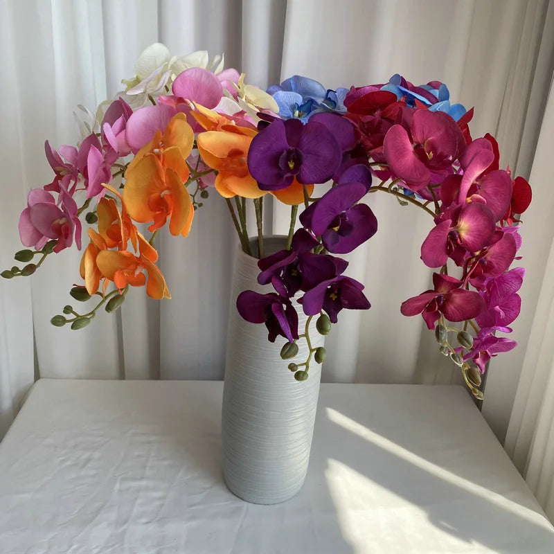 décoration intérieure orchidée rouge artificielle velours moderne mariage chambre salon