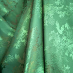 tissu floral or rose élégant classique satiné polyester largeur 150cm
