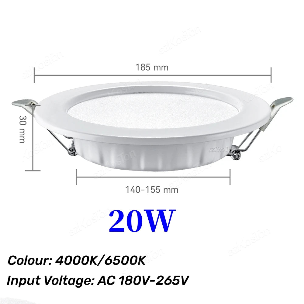 Spot LED moderne 220V 7W 9W 12W 20W blanc 4000K 6500K clips aluminium