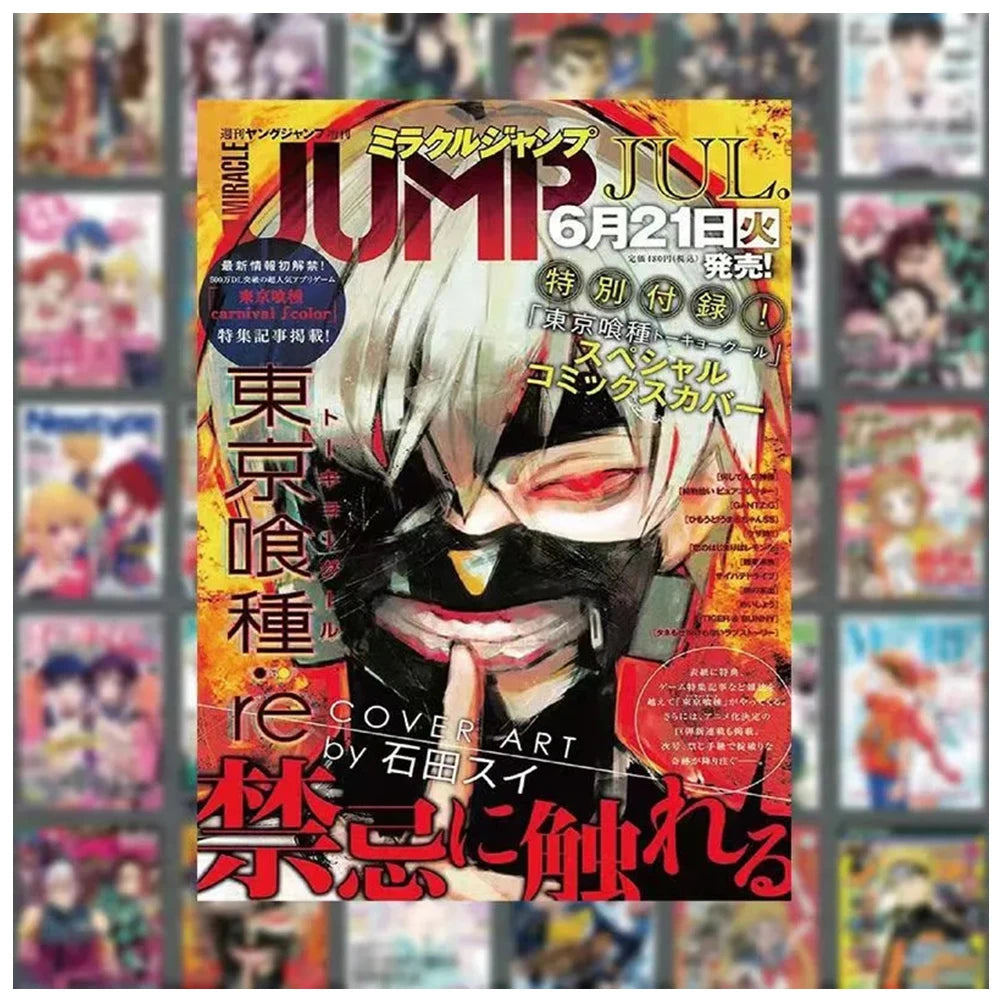 affiche anime stickers autocollants attaque titan ghoul dessin animé moderne populaire magasin multicolore illustrations