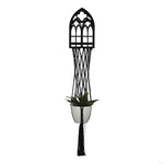 support plante suspendu macramé géométrique noir artisanal moderneintérieur décoration salon balcony