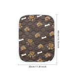 tapis absorbant imperméable chien chat motif pattes coeur lavable antidérapant intérieur moderne bleu