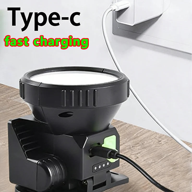 lampe frontale solaire rechargeable usb haute luminosité étanche camping pêche running