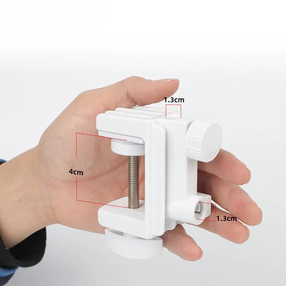 support lampe fixe bord table noir blanc industriel serrage vis adjustable
