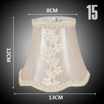 abat jour tissu broderie dorée vert clair rouge beige gris rose pâle classique tassel