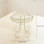 chaises table miniature métal grillagé vintage beige coussin serviette