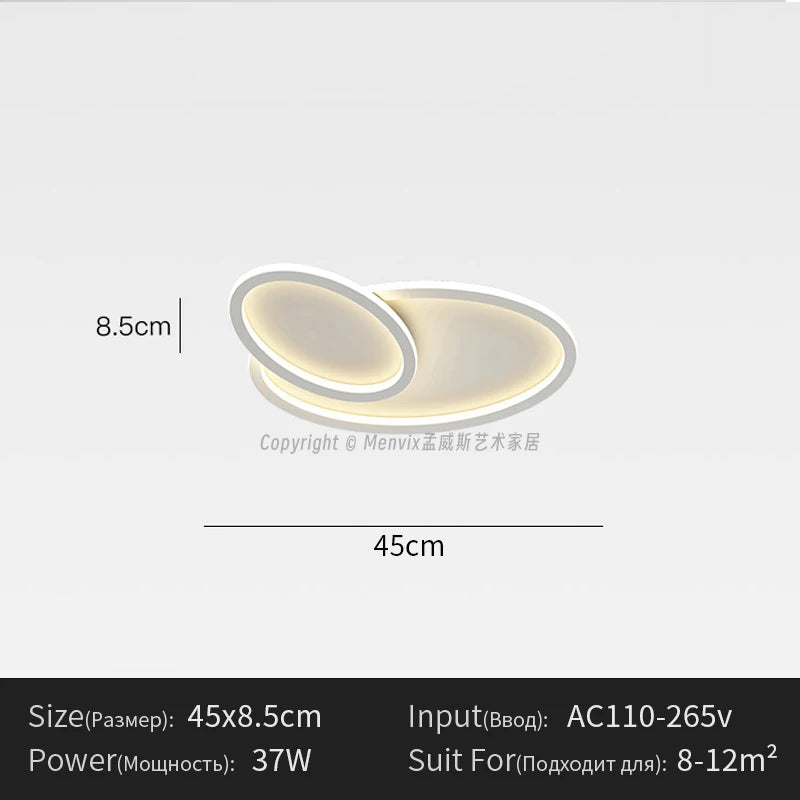 lampe led moderne blanche plafonnier aluminium facile éclairage quotidien télécommande 220v garantie 2ans