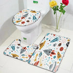 tapis toilette multicolore motifs animaux modernes adhésifs salle bain couvre siège deux sols