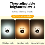 veilleuse led capteur mouvement tri couleur blanc moderne applique murale rectangle urgence chambre couloir