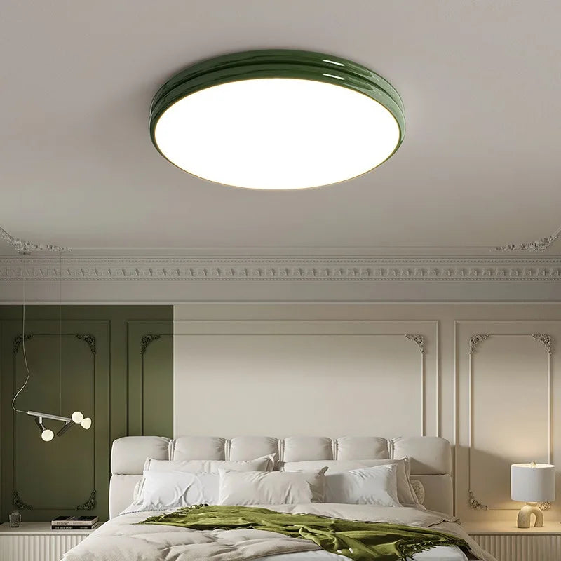 plafonnier led moderne vert rouge blanc gris acrylique fer métallique autonome