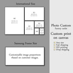 affiche abstraite moderne toile sans cadre encre imperméable rectangle vertical