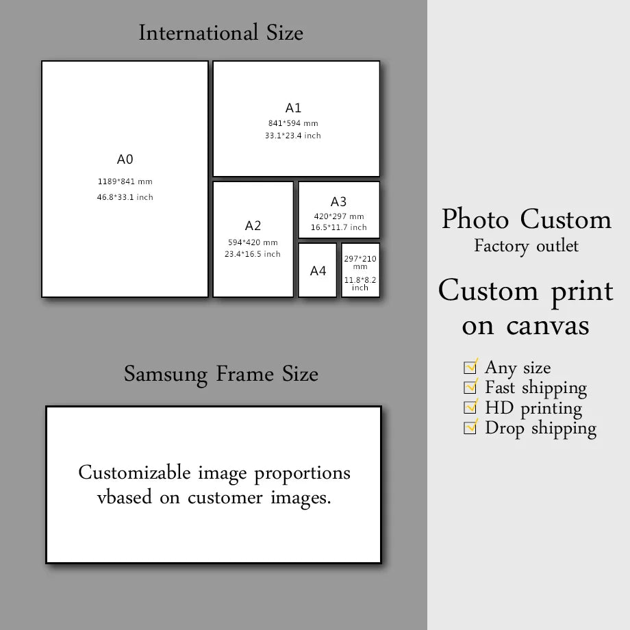 affiche abstraite moderne toile sans cadre encre imperméable rectangle vertical