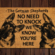 paillasson fibre coco german shepherd beige noir antidérapant humoristique entrée decoration
