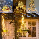 guirlande lumineuse led blanc chaud micro leds clips moderne piles ip65 20 led 6.5