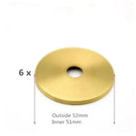 disques métalliques dorés lisses brillants modernes accessoires éclairage diy abat jour fixations invisibles trou
