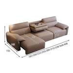 canapé d'angle simili cuir marron moderne table basse tapis plante lampe sofa bed