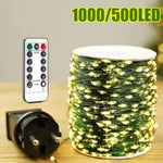 ruban lumineux led vert blanc chaud imperméable ip44 moderne télécommande décoration noël maison jardin
