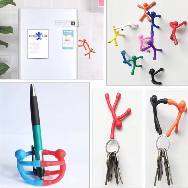 aimants colorés réfrigérateur 10 pièces aimants mini hommes modernes décoratifs bureaux