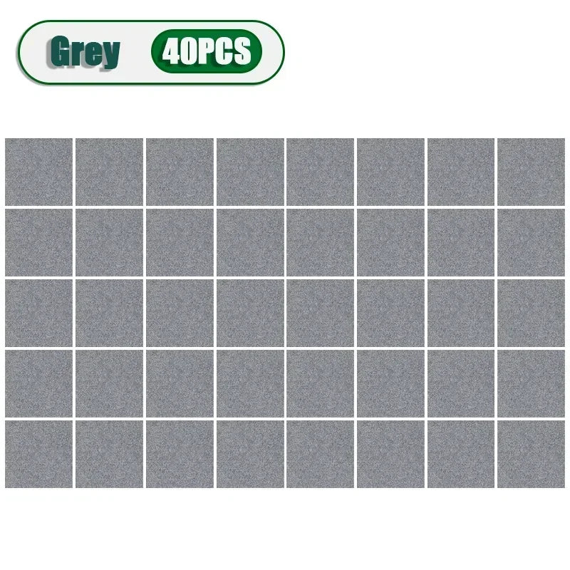 tapis auto adhésif carré 30x30cm sol intérieur moderne texture tissée collage facile maison