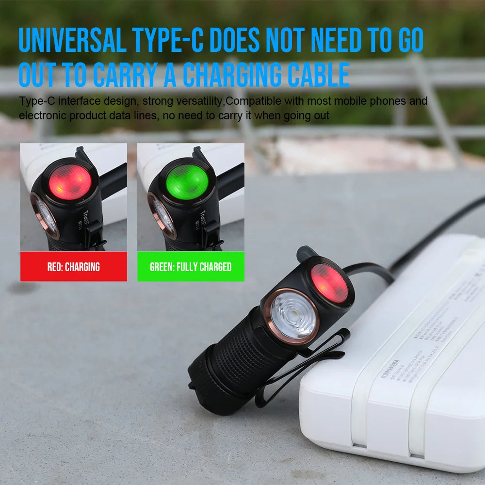 lampe frontale rechargeable led 1000lm noire tactique ipx8 multifonction mt16