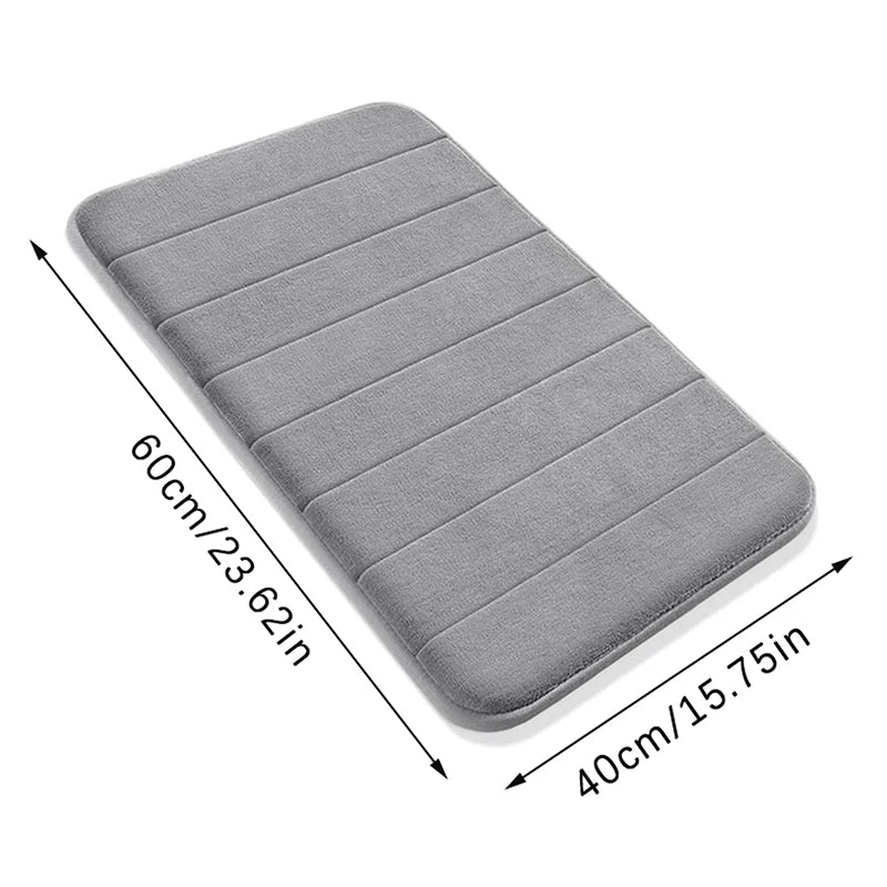 tapis bain coton bleu marine gris clair marron moderne doux absorption eau 60x40cm
