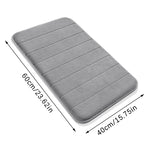 tapis bain coton bleu marine gris clair marron moderne doux absorption eau 60x40cm