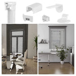 rideau volets blanc moderne accessoires réparation clips adhésifs pièces 24 pièces transparents