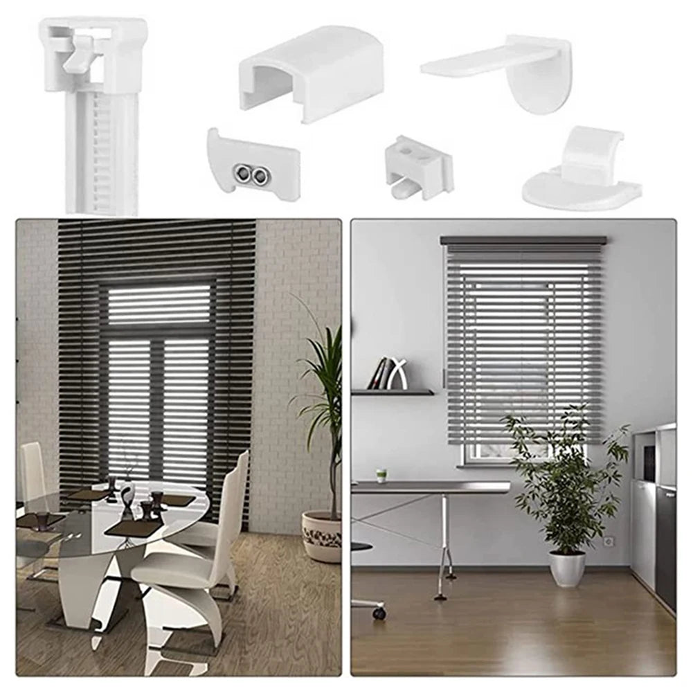 rideau volets blanc moderne accessoires réparation clips adhésifs pièces 24 pièces transparents