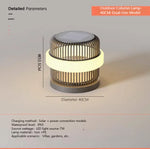 lampe solaire dorée moderne rayures horizontales flux lumineux 249 2000 imperméable base inclusive