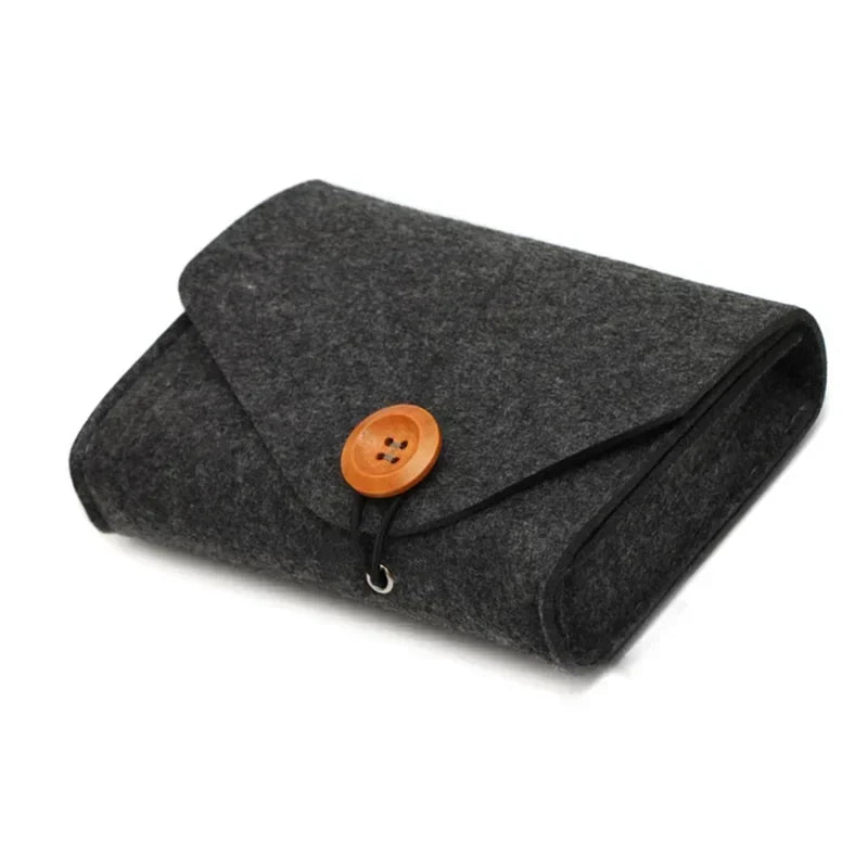 Sac ordinateur portable gris tissu doux moderne chargeurs adaptateurs câbles USB SSD HDD