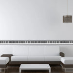 tapis noir blanc clavier piano adhésif maison moderne décoration chambre enfant musique