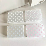 boîtes rangement réutilisables moderne blanc rose bleu marine noires points unis respectueux environnement
