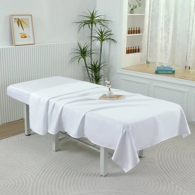 nappe table massage noir tissu uni minimaliste professionnelle 60x185cm aspect lisse sans trous