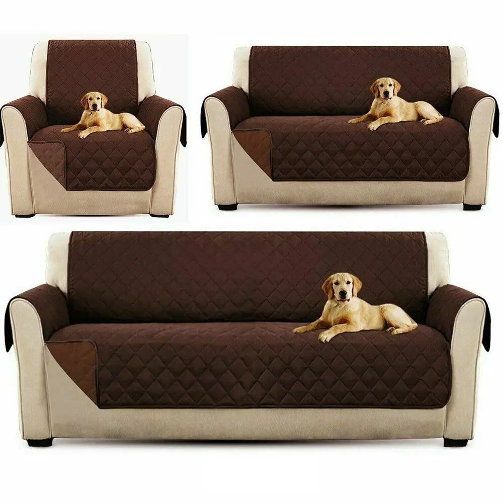 housse canapé marron foncé quiltée moderne places imperméable polyestère