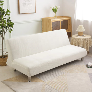 housse canapé extensible tissu jacquard vert petit carreau moderne canapé lit