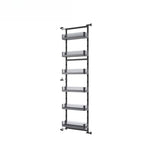 étagère murale moderne gris multi couches paniers porte ouvrant rangement vis fixationsangement cuisine
