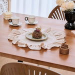 serviettes table volantes rose vert bleu clair beige décoratives maison mariage rustic