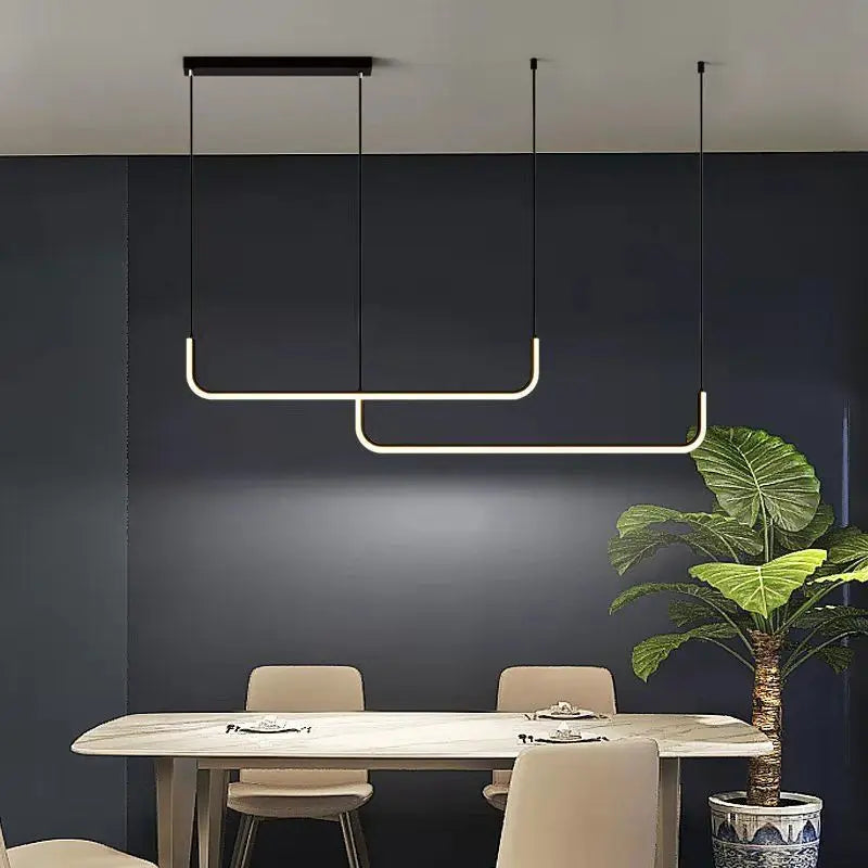 suspension lumineuse moderne ampoules led blanc noir doré câbles suspendus flux luminescent élevé interrupteur