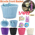 panier vélo tressé osier enfant bleu clair noir rose violet blanc adjustable moderne