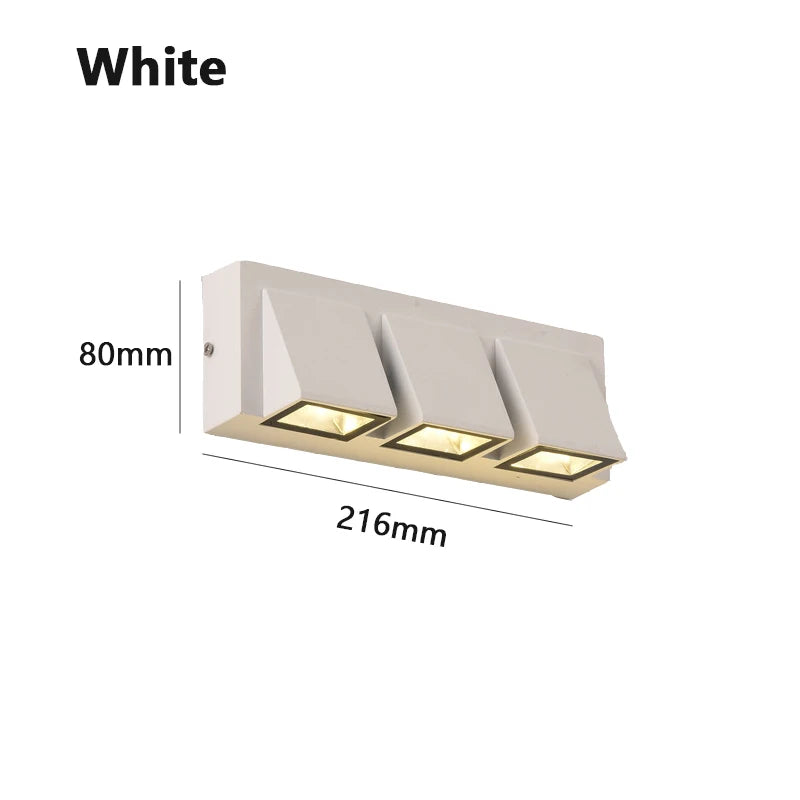 lampe murale extérieure contemporaine led aluminium étanche noir fixée mur entrée chambre coucher