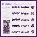 rubans décoratifs floraux vintage adhésifs noirs roses romantiques journal décoration DIY